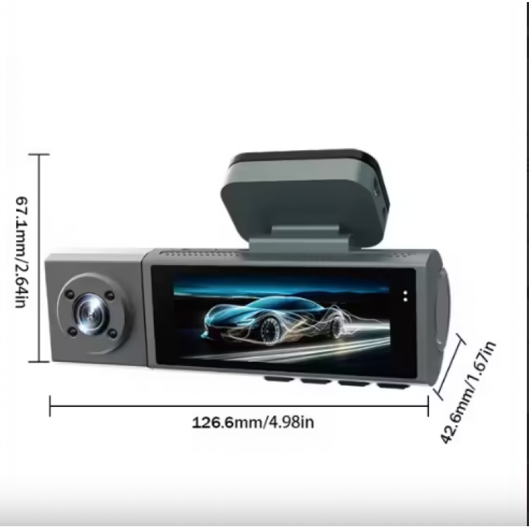 Видеорегистратор Vehicle BlackBox DVR FULL HD 1080 със задна камера