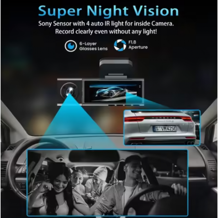 Видеорегистратор Vehicle BlackBox DVR FULL HD 1080 със задна камера