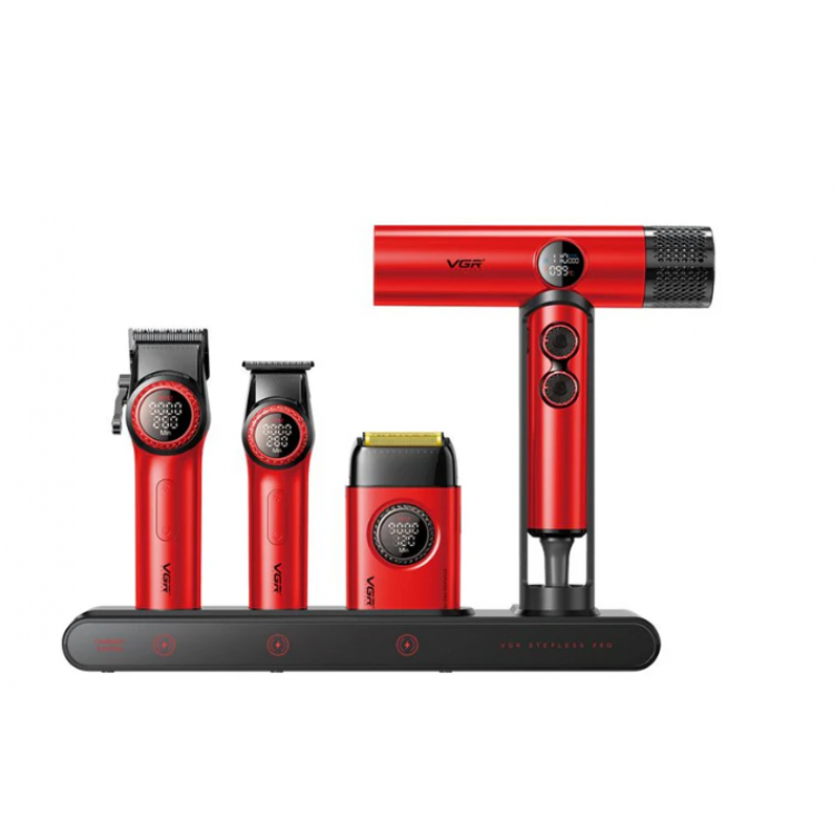 Професионален комплект машинки за подстригване VGR Stepless 4 в 1