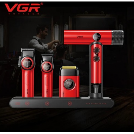 Професионален комплект машинки за подстригване VGR Stepless 4 в 1 Професионален комплект машинки за подстригване VGR Stepless 4 в 1