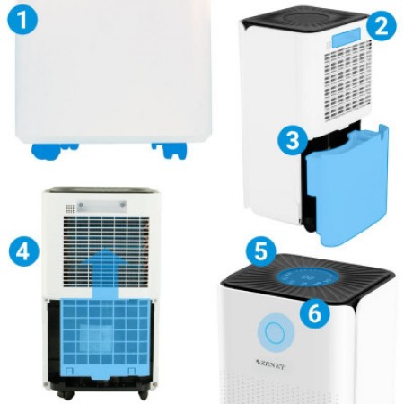 Мощен влагоуловител Zenet ZET-203 за помещения до 40 кв. м