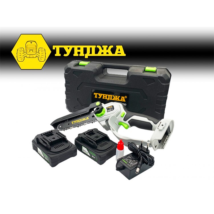 Верижен трион акумулаторен ТУНДЖА ВТА20 6" 20V 2x2Ah