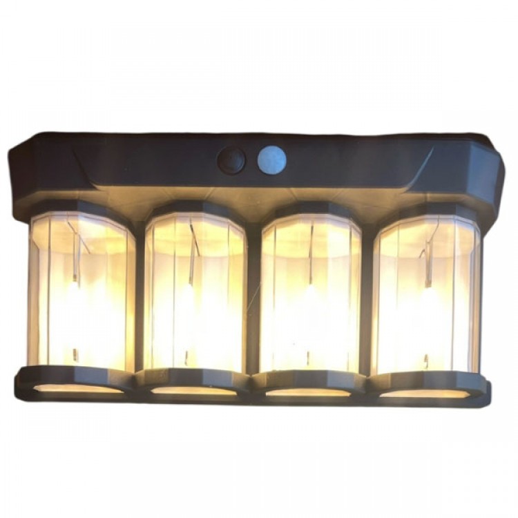 2 Броя Външна Соларна LED Лампа XF-8898 със сензор за движение 1200W