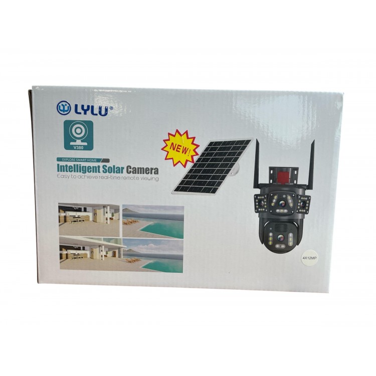 Соларна камера LYLU със SIM карта 4 лещи 41 диод с аларма