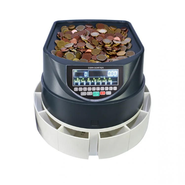 Броячна и сортираща машина за ЕВРО монети DB-450 Броячна и сортираща машина за ЕВРО монети DB-450