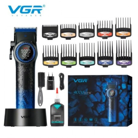 Професионална машинка за подстригване VGR PRO V-001 – Син