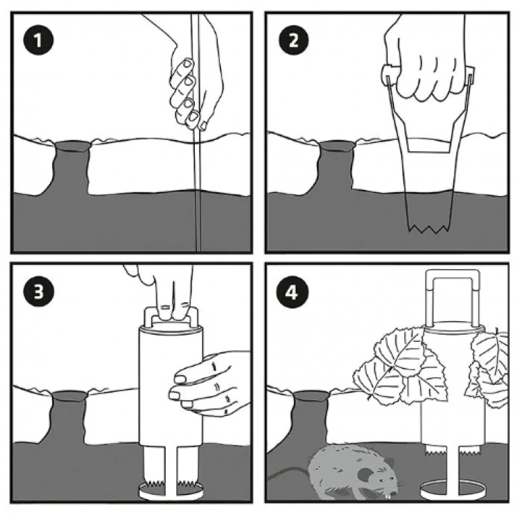 Капан за къртици комплект 4 бр със сонда и шило Gardigo Wühlmaus-Falle All-In Капан за къртици комплект 4 бр със сонда и шило Gardigo Wühlmaus-Falle All-In