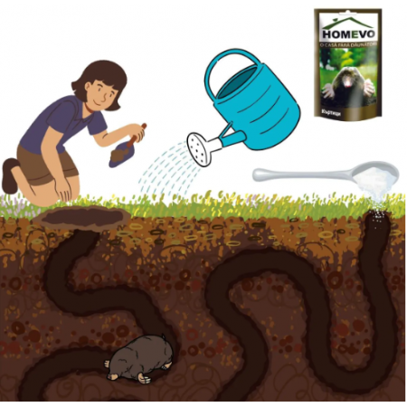 Натурален препарат против къртици Homevo 50 gr Натурален препарат против къртици Homevo 50 gr