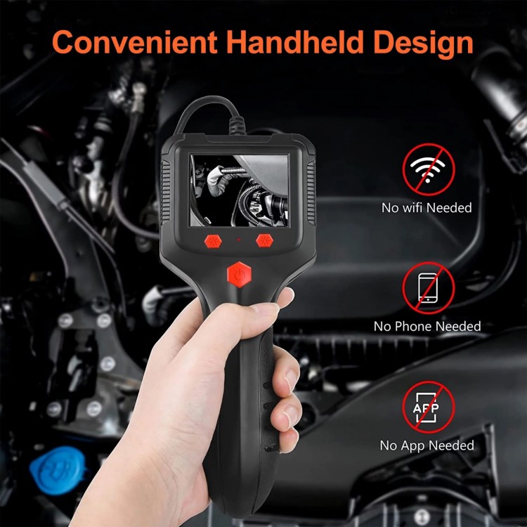 Pro Професионален eндоскоп бороскоп камера с 2.4" дисплей с 5м кабел Pro Професионален eндоскоп бороскоп камера с 2.4" дисплей с 5м кабел