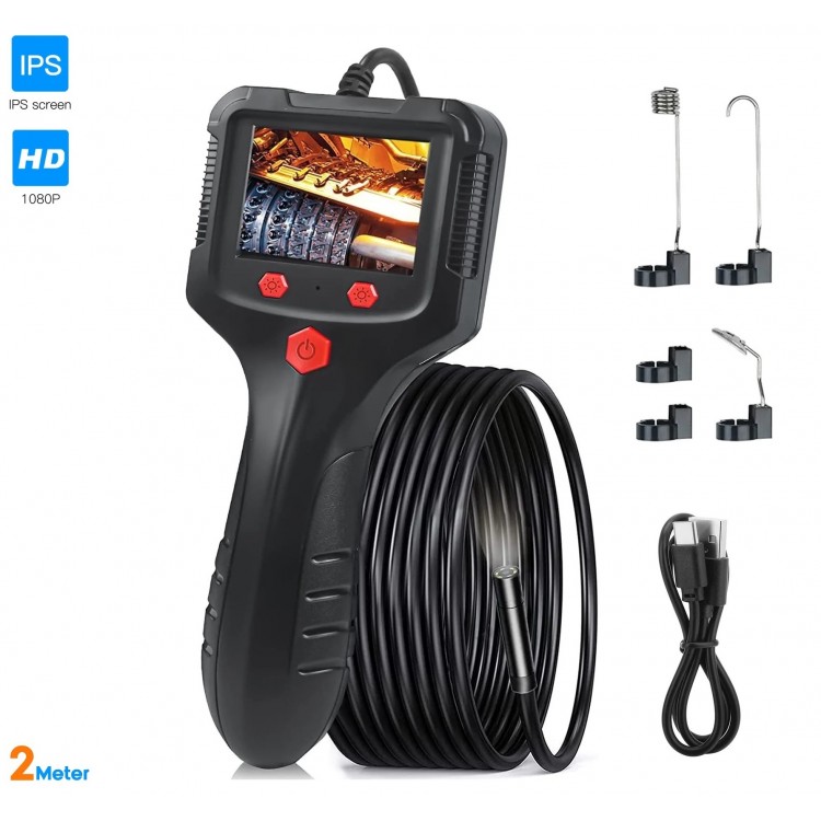 Pro Професионален eндоскоп бороскоп камера с 2.4" дисплей с 2м кабел