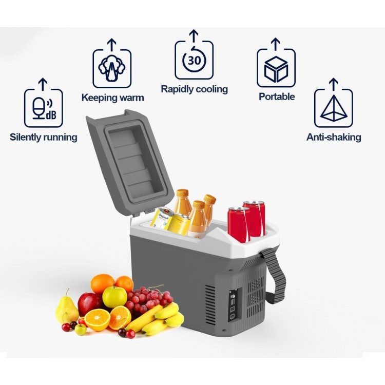 Електрическа хладилна кутия – 8L | Охлаждане и подгряване | 12V / 220V