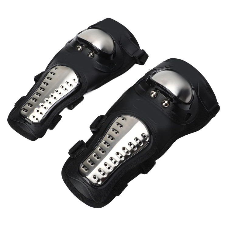 Комплект от 4бр. подсилени предпазни Наколенки и Налакътници за мотор мотоциклет черни