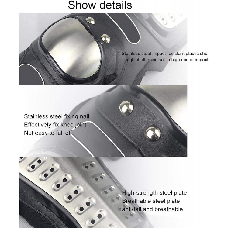 Комплект от 4бр. подсилени предпазни Наколенки и Налакътници за мотор мотоциклет черни