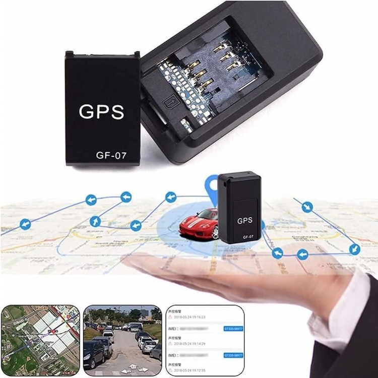 Мини черен GPS тракер за проследяване и подслушване в реално време със СИМ карта и слот за Mini TF card