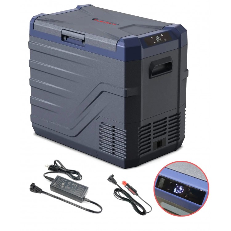 Преносим хладилник фризер хладилна кутия с компресор 12V/24V 100/220V 50 литра Flexzon