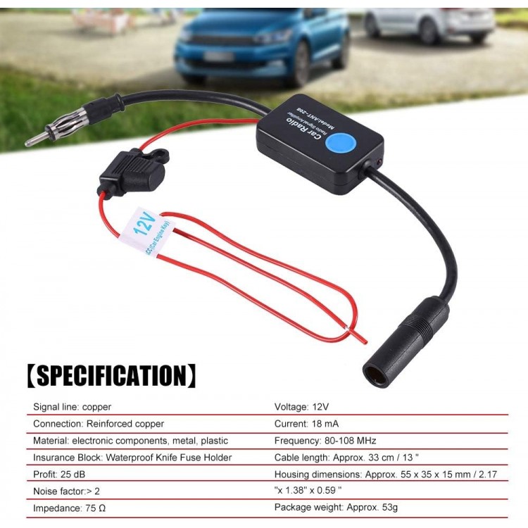 Усилвател за радио Антена Адаптер 12V Усилвател за радио Антена Адаптер 12V