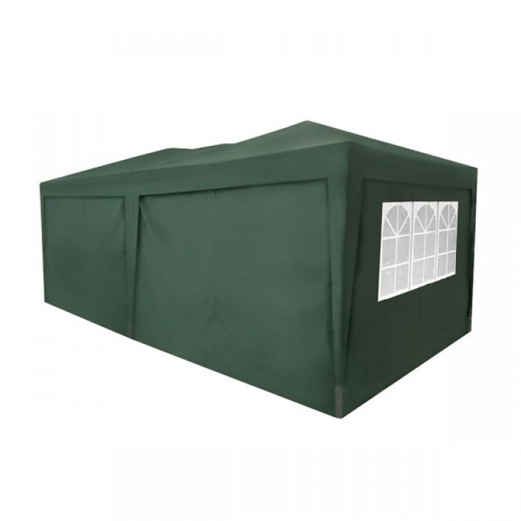 Сгъваема шатра 3 х 6 м, 3 регулируеми височини, Зелен