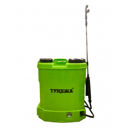 Акумулаторна пръскачка с 12V 8Ah Li-ion батерия и телескопичен удължител ТУНДЖА 16 литра