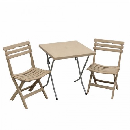 Градински комплект маса и 2 стола (сгъваем)