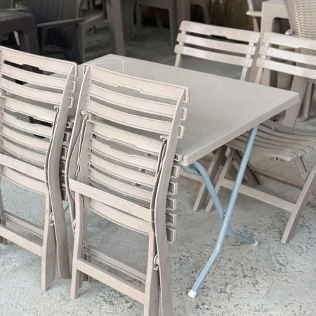 Градински комплект маса и 4 стола (сгъваем)