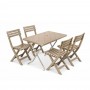 Градински комплект маса и 4 стола (сгъваем)