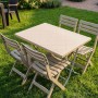 Градински комплект маса и 4 стола (сгъваем)