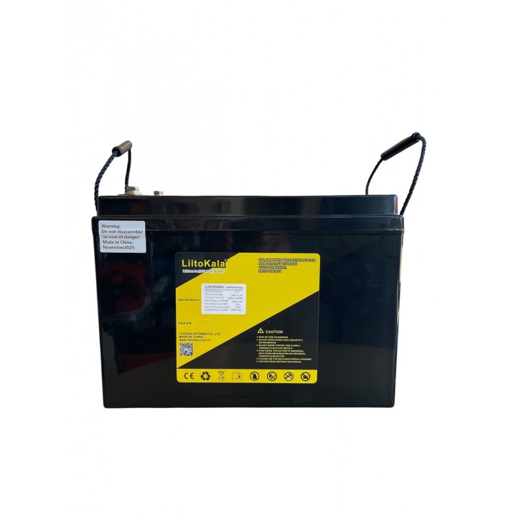 Тягов акумулатор 12V 200Ah със зарядно 20А LifePo4 LiitoKala