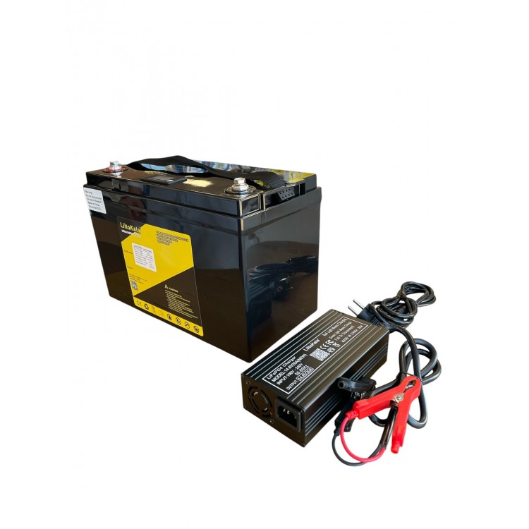 Тягов акумулатор 12V 120Ah със зарядно 20А LifePo4 LiitoKala