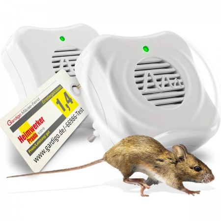 2 Броя ултразвуков уред против мишки и плъхове без отрова, пестициди и химикали, Gardigo 66986