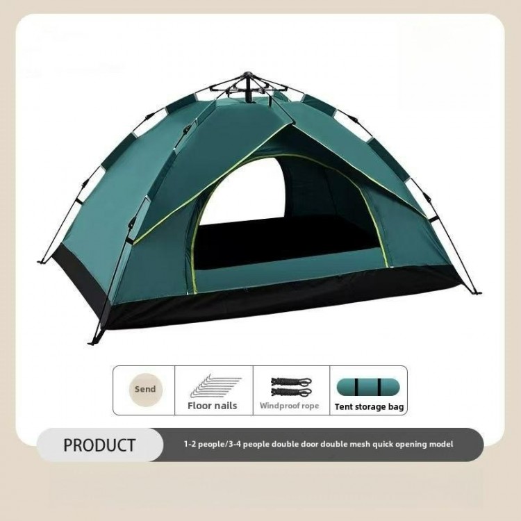 Автоматична двуслойна къмпинг палатка, 2.1х2 метра