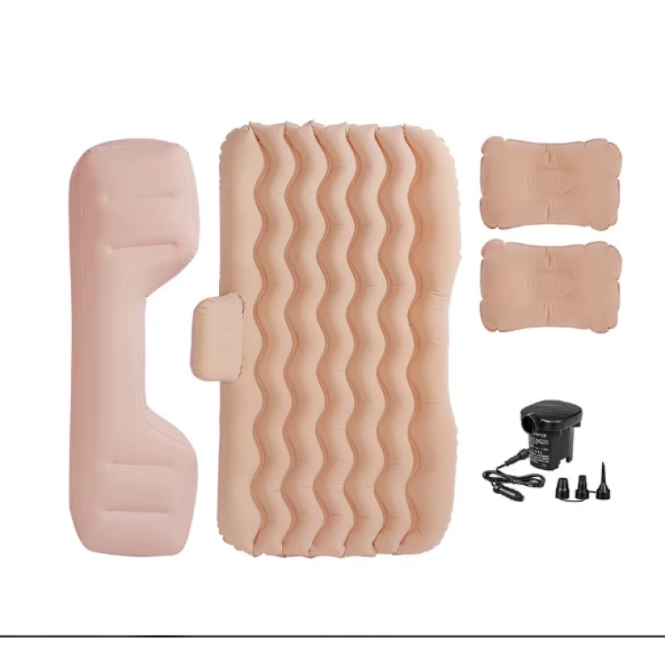 Надуваем матрак за задна седалка на автомобил с помпа и възглавници - за пътуване и къмпинг Надуваем матрак за задна седалка на автомобил с помпа и възглавници - за пътуване и къмпинг