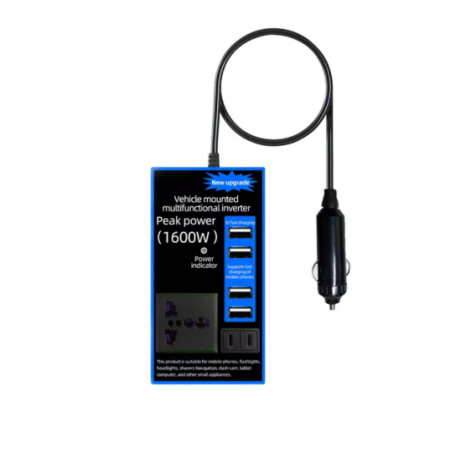 Мултифункционален Инвертор преобразувател на напрежение от 12V на 220V - 1600W