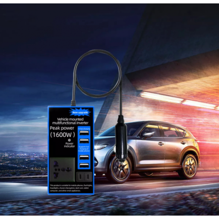 Мултифункционален Инвертор преобразувател на напрежение от 12V на 220V - 1600W Мултифункционален Инвертор преобразувател на напрежение от 12V на 220V - 1600W