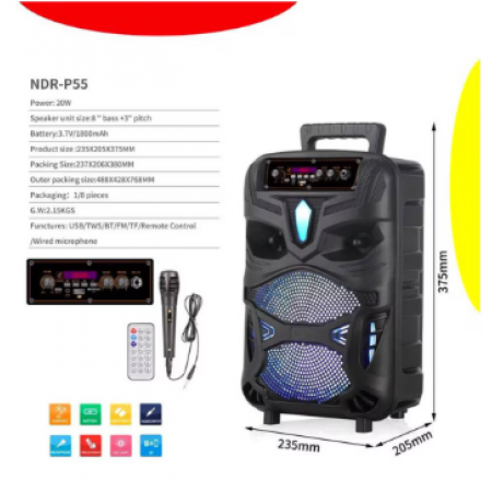 Караоке тонколона 8" NDR-P55 Караоке тонколона 8" NDR-P55
