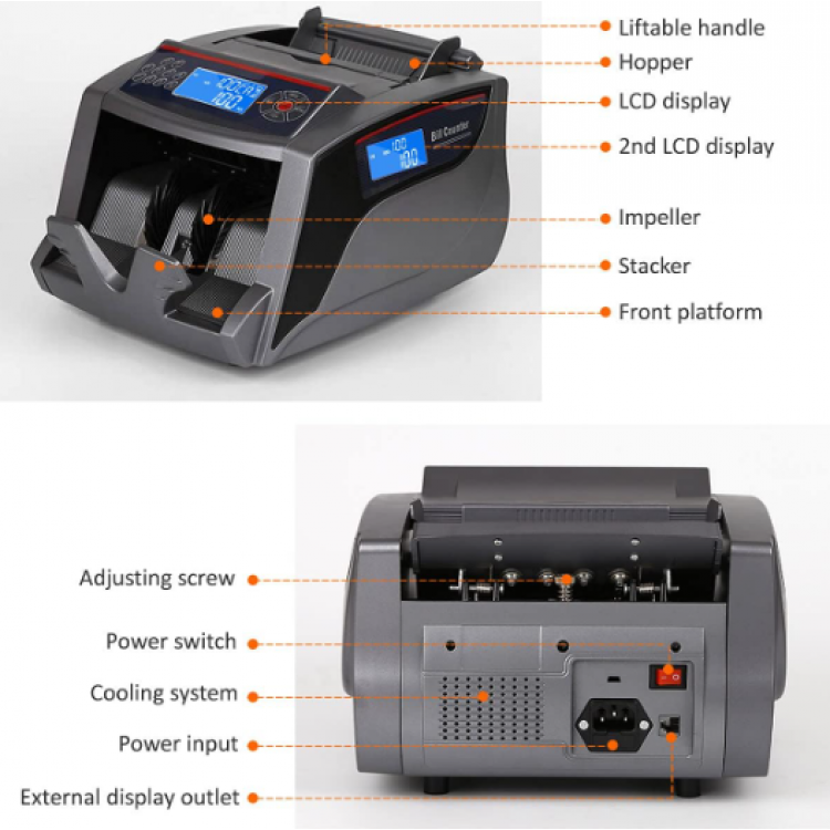 Банкнотоброячна машина с цветен LCD дисплей