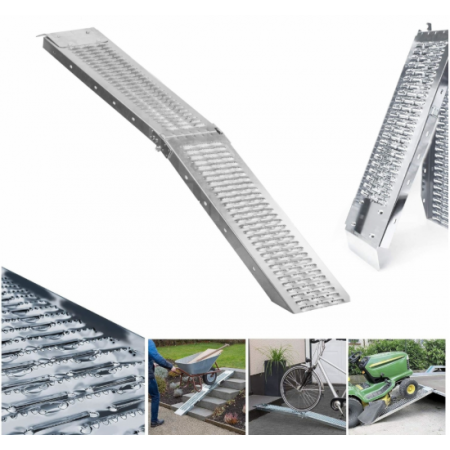 1 Брой сгъваема метална рампа 200кг за мотор скутер ремарке