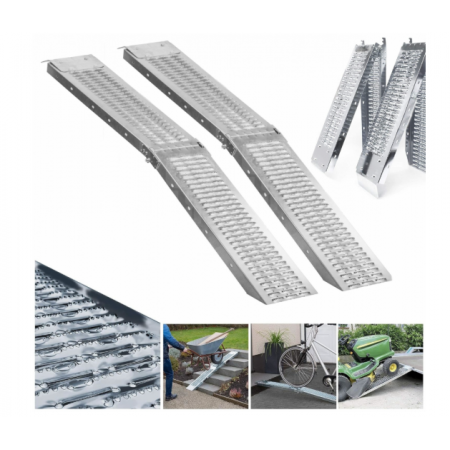 2 Броя сгъваеми двойни метални рампи 400кг за АТВ бъги