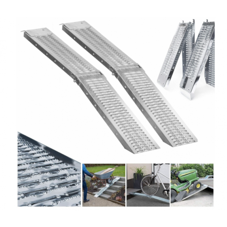 2 Броя сгъваеми двойни метални рампи 400кг за АТВ бъги 2 Броя сгъваеми двойни метални рампи 400кг за АТВ бъги