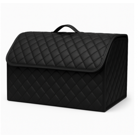 Луксозен кожен органайзер за багажник сгъваема кутия за съхранение 66x30x30 см