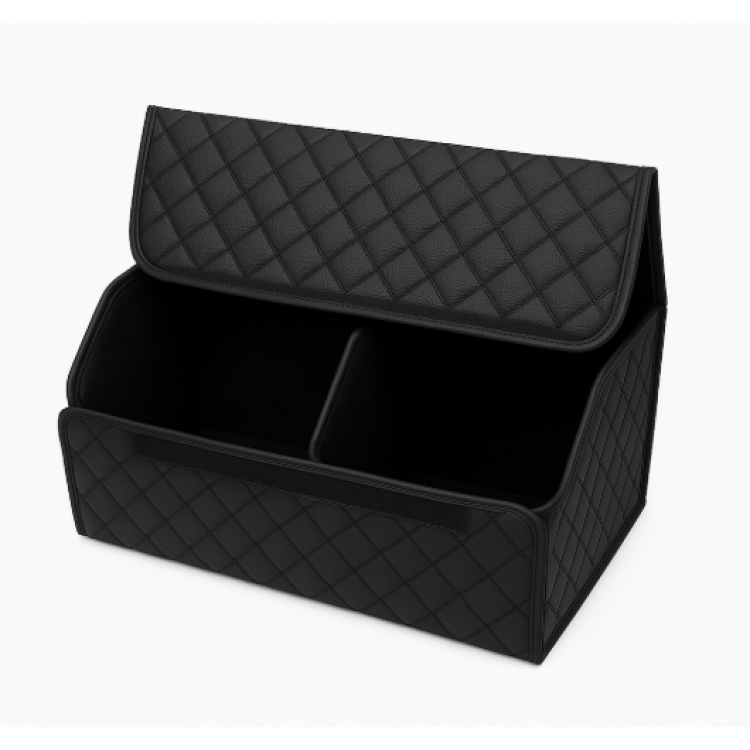 Луксозен кожен органайзер за багажник сгъваема кутия за съхранение 66x30x30 см Луксозен кожен органайзер за багажник сгъваема кутия за съхранение 66x30x30 см