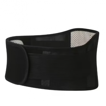 Лумбален колан с турмалин и магнити, регулируем, унисекс - размер XL, 113 cm, черен цвят