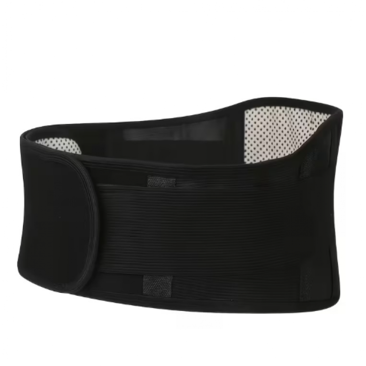 Лумбален колан с турмалин и магнити, регулируем, унисекс - размер XL, 113 cm, черен цвят