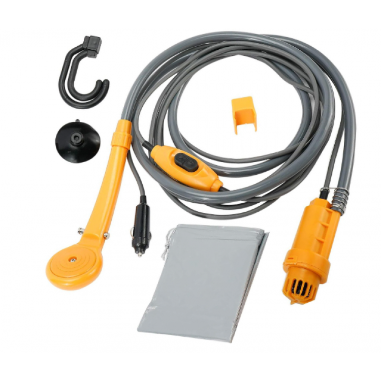 Преносим портативен къмпинг душ с помпа за автомобил 12V Преносим портативен къмпинг душ с помпа за автомобил 12V