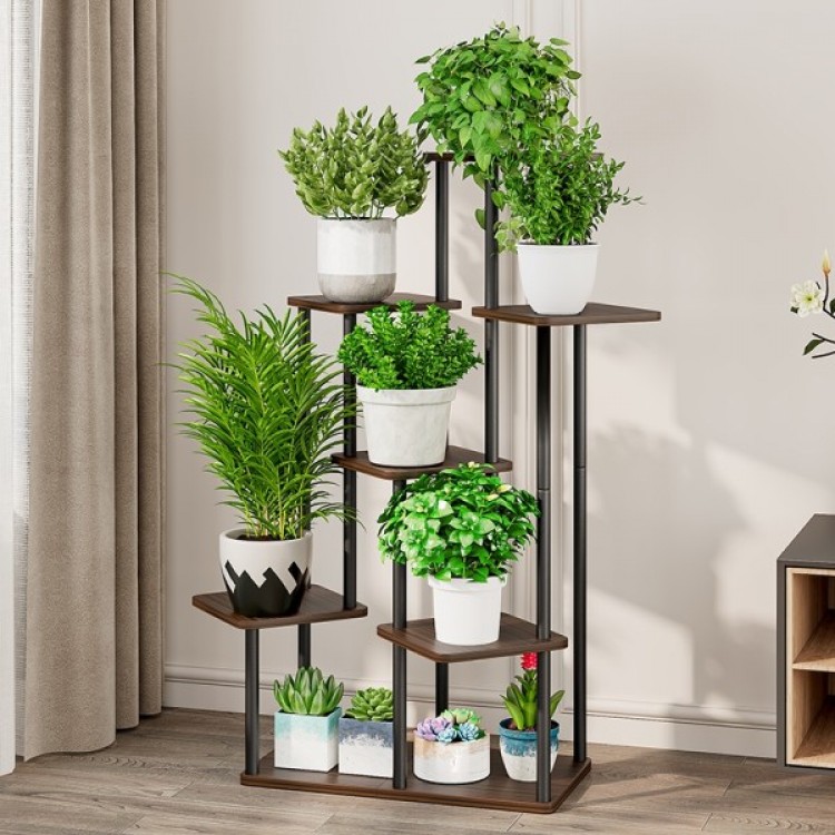 Цветарник 73х60х106 см черно/кафяво