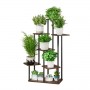 Цветарник 73х60х106 см черно/кафяво