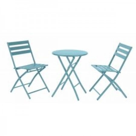 Метален Сет 3 части, 2 стола, размер: 45х58х81см. + 1 маса, размер: диам: 60х70см