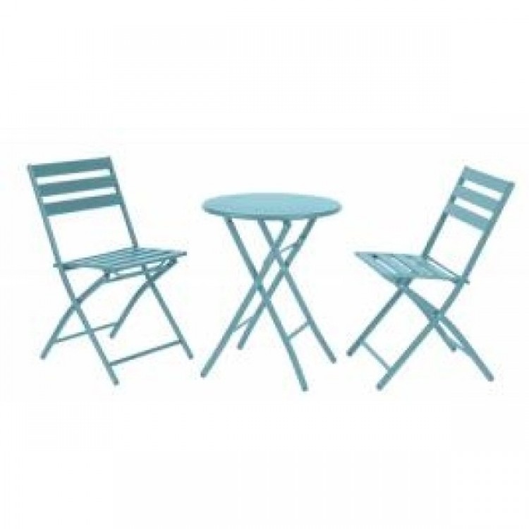 Метален Сет 3 части, 2 стола, размер: 45х58х81см. + 1 маса, размер: диам: 60х70см