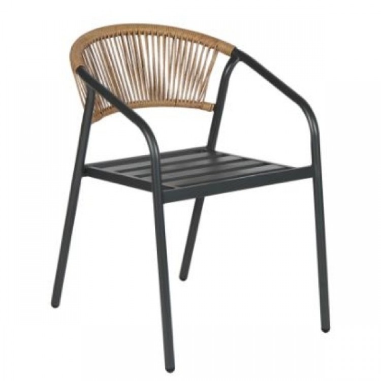 Градински Стол MY GARDEN SC-036, Ратан с метална рамка PE, 54х63х74см., Беж Градински Стол MY GARDEN SC-036, Ратан с метална рамка PE, 54х63х74см., Беж