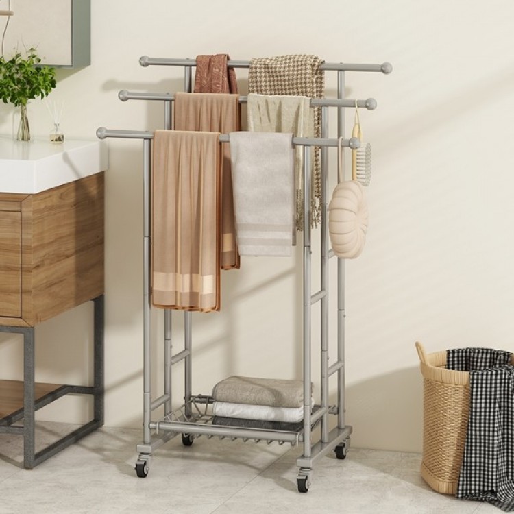 Мобилна закачалка 67х32х99 см сива