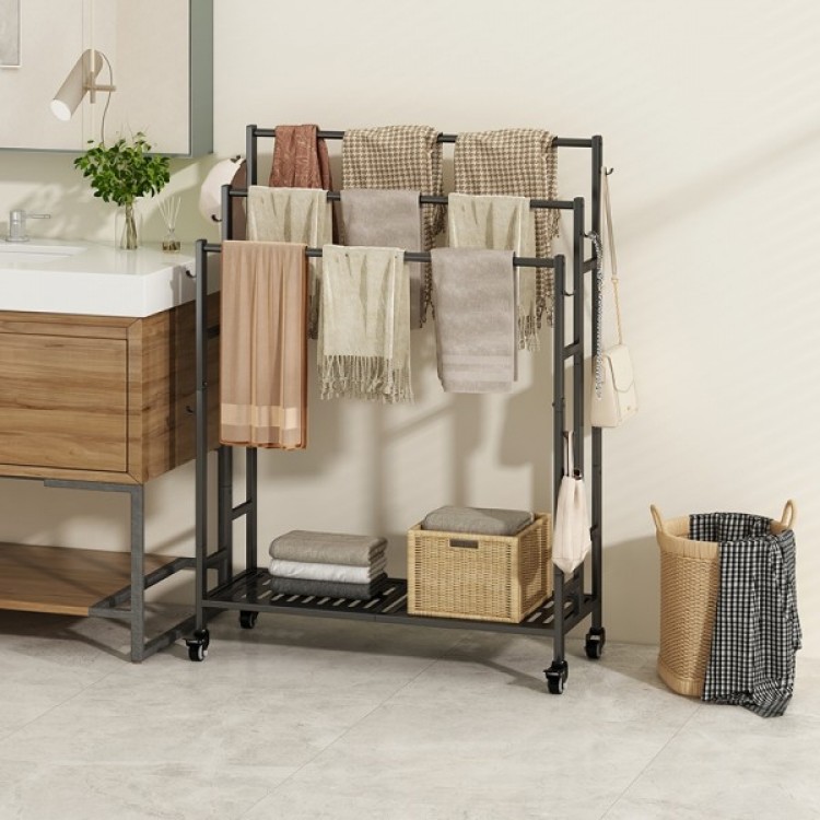 Мобилна закачалка 85х30х117 см черна